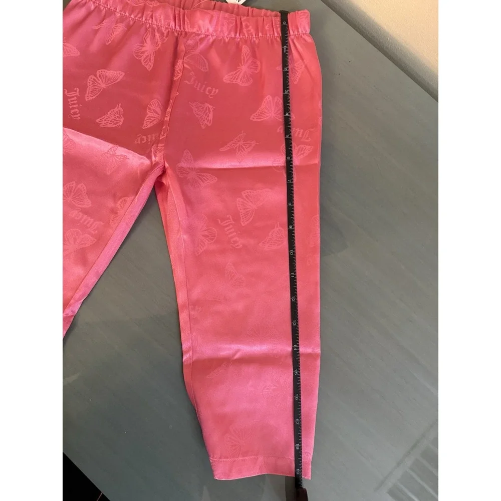 Juicy Couture Kids Satin Short Sleeve Top Pants Pajamas  Set Toddler Girl 3T New
